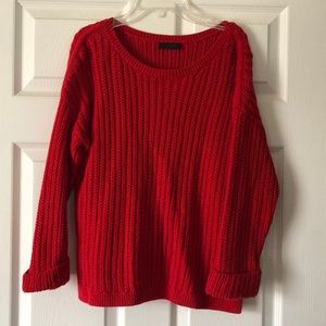 J. Crew Red Sweater *like new*